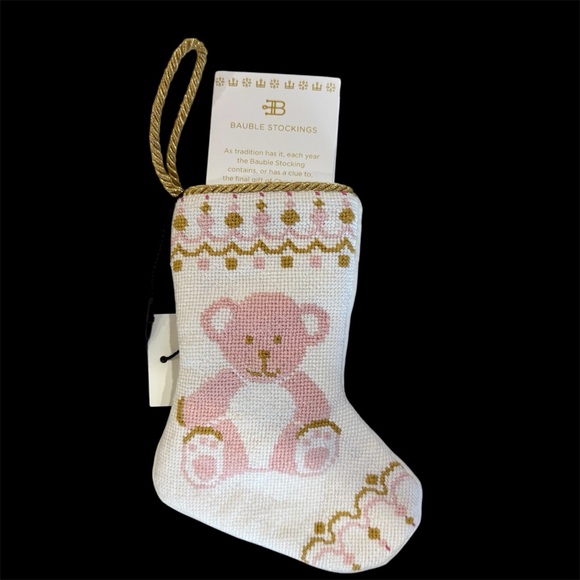 Bauble Stocking in “Bear-y Christmas” in Pink. New with all Original Packaging - Picture 8 of 13